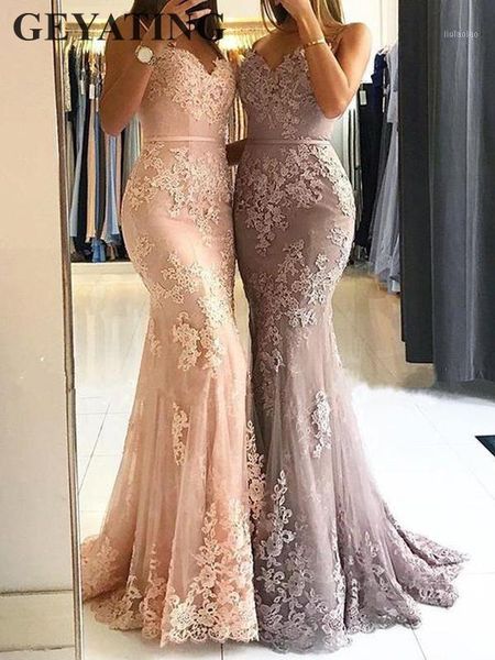 

blush pink lace mermaid evening dress long spaghetti straps sweetheart appliques women formal dresses 2019 new prom party gowns1, White;black
