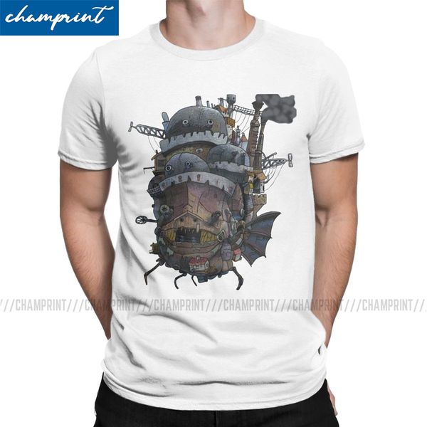

men's howl's moving castle ghibli miyazaki anime funny short sleeve crew neck clothes gift idea sport hooded sweatshirt hoodie men