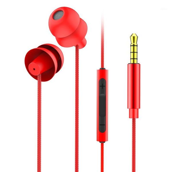 

sleeping earphone hifi soft silicone headset for 3.5mm earphone for huawei p40 pro type-c phone noise cancelling1