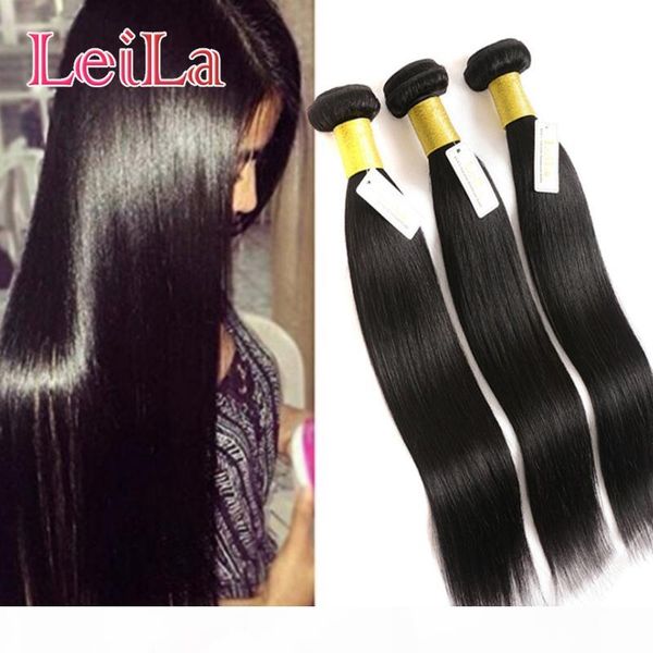 

brazilian virgin hair mink bundles 3 pieces lot peruvian indian malaysian mongolian double hair weaves straight hair extensions 30-36 inch, Black