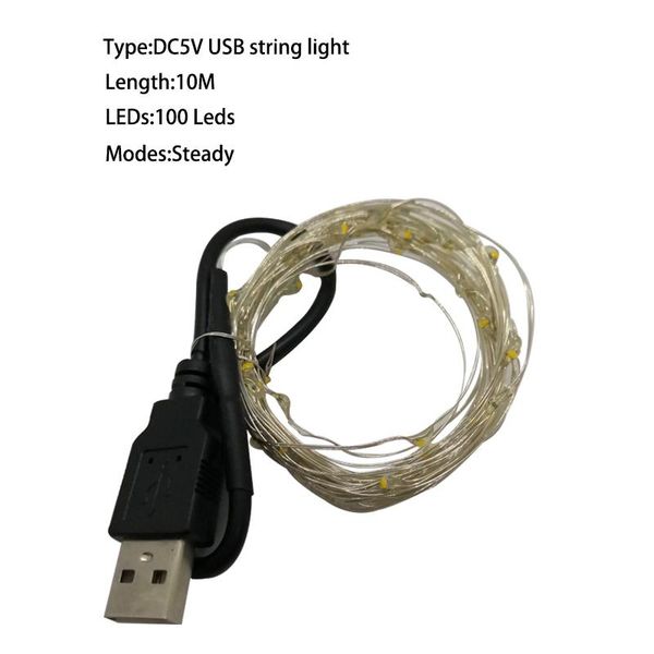 

christmas led string lights 10m 5m 2m silver wire garland fairy lights usb light diy home xmas wedding party outdoor decoration jllkin