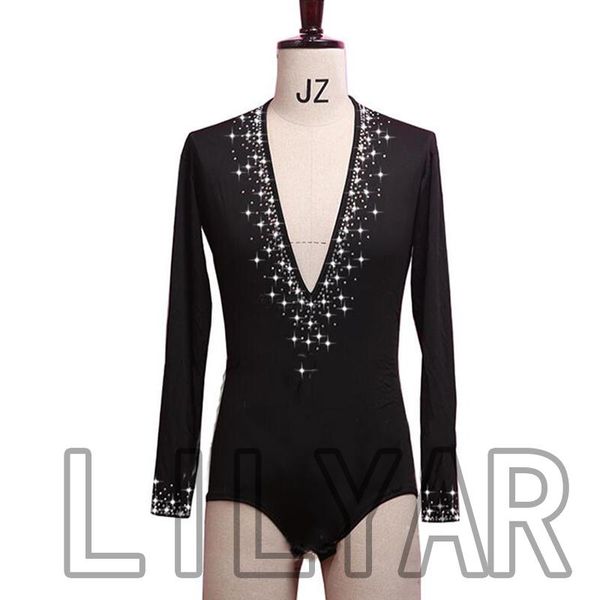 

2020 men/boy latin dance dress shirt high-grade velvet&diamond man vestido de baile latino dancewear samba/waltz/ballroom, Black;red