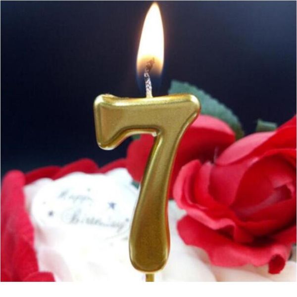

birthday number candle gold/silver candle cake cupcake er party birthday cake candle party decoration sup jlltgf