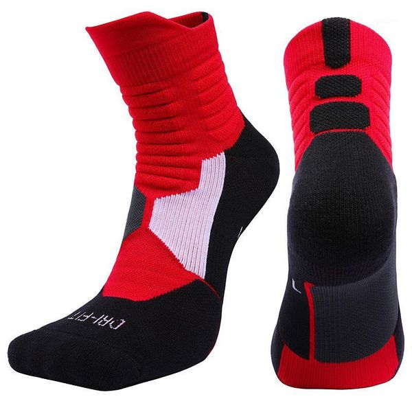 

sock men red professional basketball sock wicking breathale compress cycling socks sport fitness winter autumn skarpetkis socks1, Black