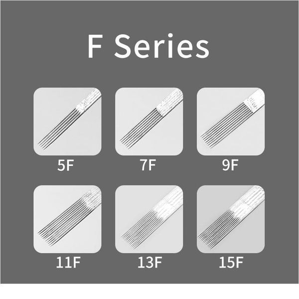 

50pcs stainless steel flat tattoo needles 5f 7f 9f 11f 13f 15f disposable tattoo needle for coil ta jllvgk