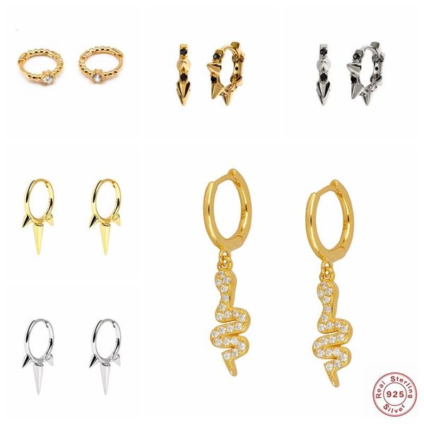 

100% plata-де-day party gift животных змеи длинные серьги fine jewelry лей 925 pendientes хооп серьги для обручальных валентина, Golden;silver