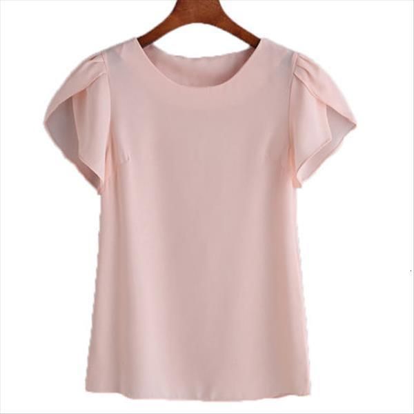 

women summer short sleeve floral shirt blouse loose casual tee top, White