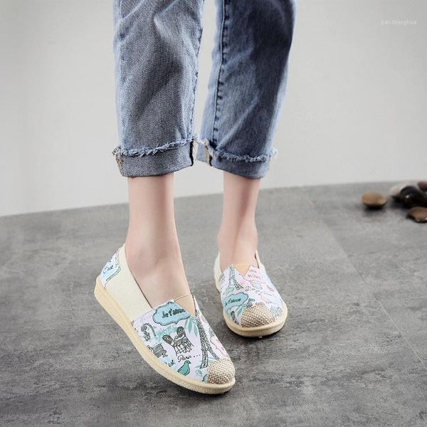 

slipper casual fashion canvas shoes prairie princess women' flat wear-resistant cloth lazy1, Black;grey