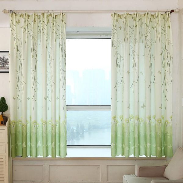

willow butterfly print blackout curtains for children's room living room bedroom cortina hook processing window curtain1