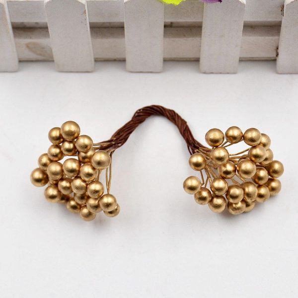 

25pcs lot double head stamen berry artificial flowers for needlework decor wedding party decor craft gift diy scrapbooking h jlldrm