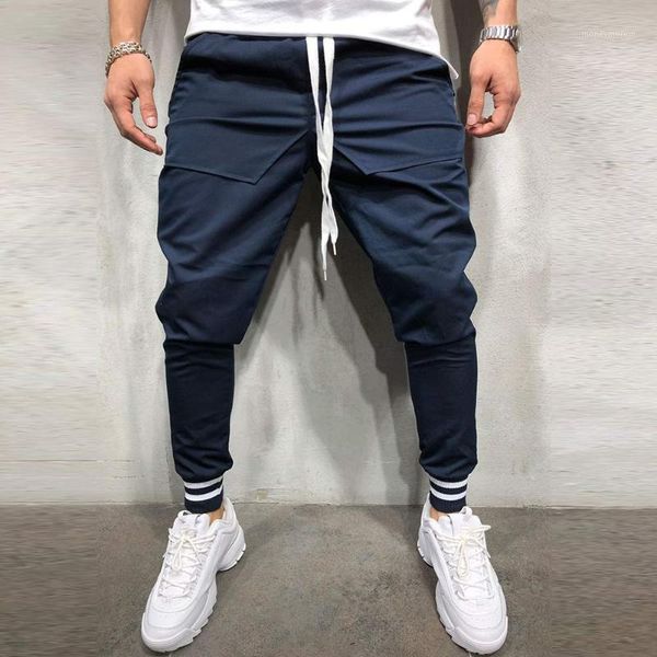 

men joggers pants athletic sweatpants gym workout slim cotton harem cargo pants tapered plus size male trousers fs991, Black