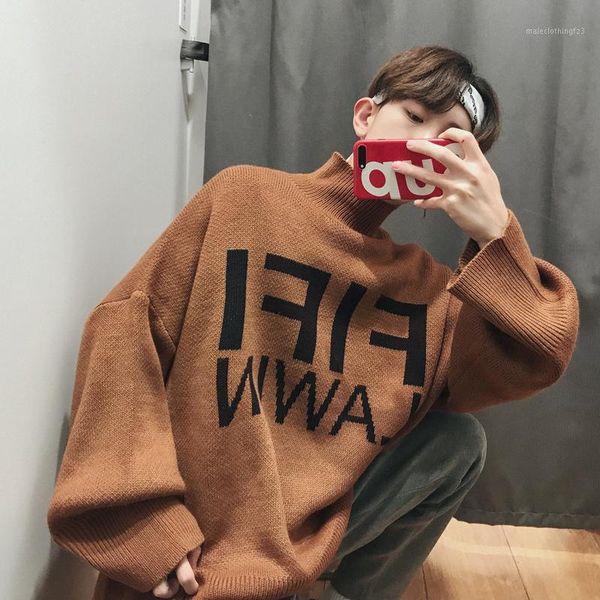 

men's sweaters korean version of the original sweater men round necklace print fork bf couples tide hero trousers 1, White;black