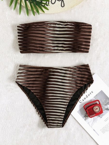 

ombre high waisted bikini swimsuit l204#, White;black