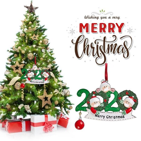 

20pcs / серия 2020 лучшие продажи креативный рождество маски снеговик висячие украшения 4 стили для дома и сада для wmtzds new year party gi