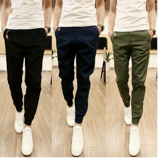

new design fashion men pants casual cotton men jogger pants leisure trousers size s-3xl1, Black