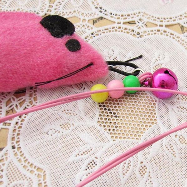 

110cm length pet cat toy with bell newly design bird feather plush plastic toy for cats cat catcher te jllqsz