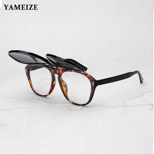 

sunglasses yameize steampunk round women men flip double lens sun glasses punk style vintage big shades gafas, White;black