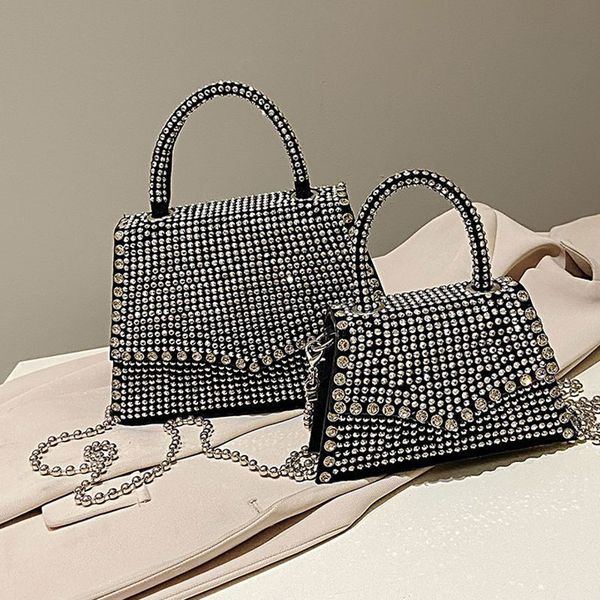 

hbp women even bags handbag shoulder bags fashion plain hasp magnetic buckle decoration with drill lady chain purse