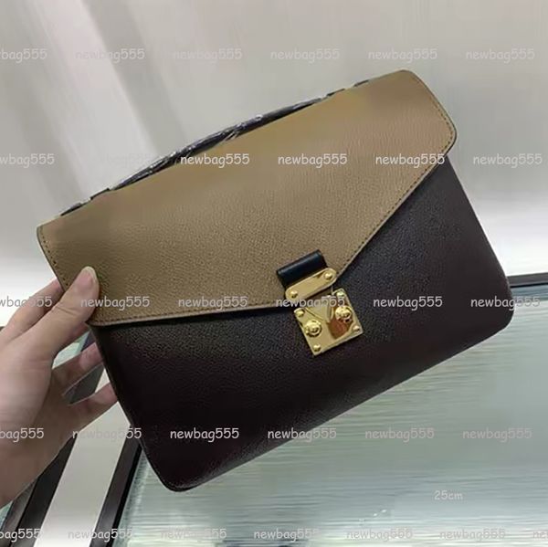 

2020 fashion iconic handbag women oxidizing leather shoulder bag pochette metis crossbody messenger bag all match purse 40780 with strap