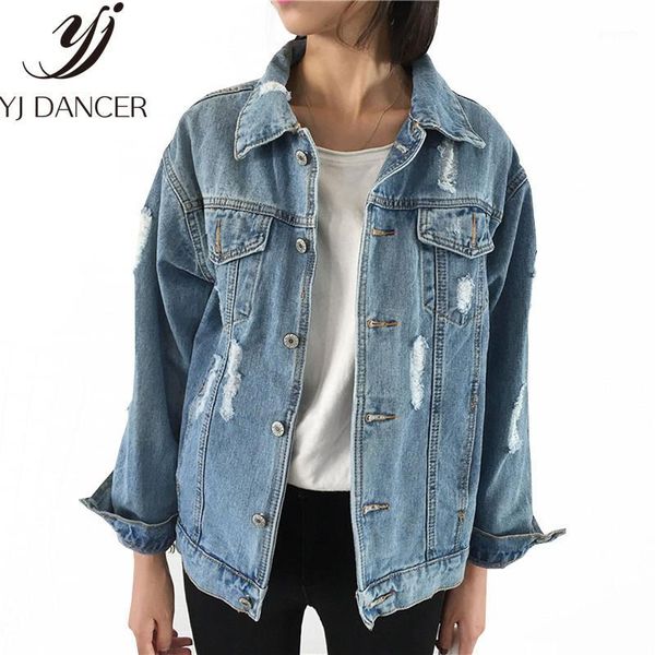 

2020 fashion spring autumn new loose warm coat long sleeve wash water wear denim jacket female was thin women's jacket css2711, Black;brown