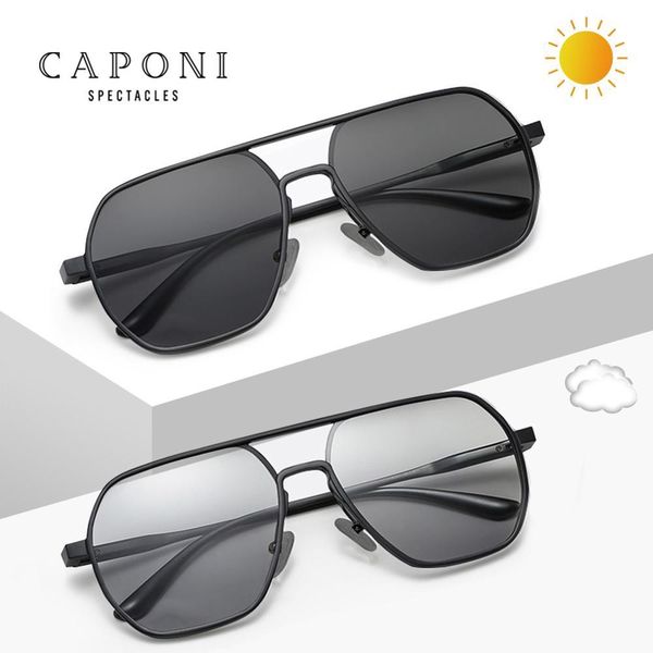 

caponi men sunglasses glasses new sun bs8692 ray pchromic women anti uv sol fashion retro eyewear gafas de 2020 polarized ccise, White;black