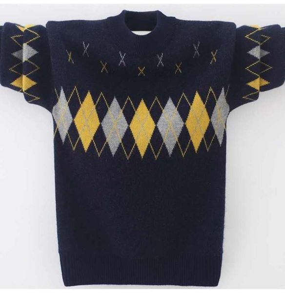 

thickened zhongda new children's cashmere warm 2020 sweater autumn winter pullover g10w, Blue