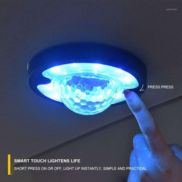 

new upgraded rechargeable usb car interior reading light trunk cargo area light, multifunctional push-in night light1