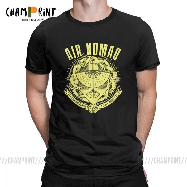 

men air nomad humorous pure short sleeve avatar the last airbender round neck clothes summer sport hooded sweatshirt hoodie men t shirt