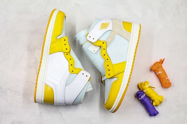 

white x est 1 unc yellow powder blue white men basketball shoes 1s varsity red mens sneaker, White;red