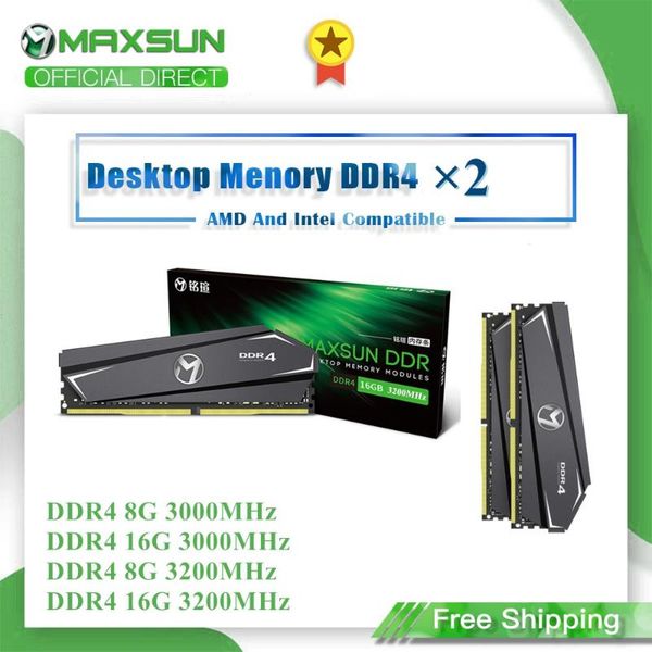 

maxsun ram ddr4 8gb 16gb memory 3200mhz 3000mhz lifetime warranty memoria rams ddr4 1.2v 288pin interface type deskdimm