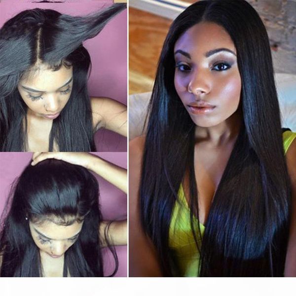 

8a grade brazilian virgin hair bundles straight hair 360 lace frontal with 3 bundles virgin human hair extensions, Black;brown