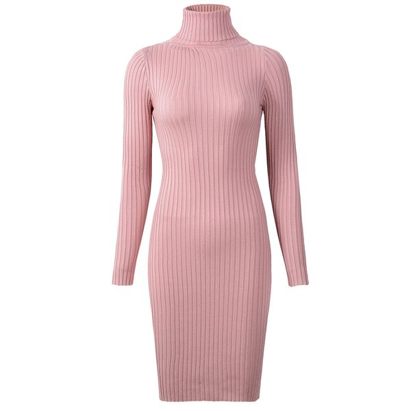 

neophil womens winter knitted sheath turtle neck dresses long sleeve bodycon solid basic mini dresses vestidos d1801 201127, Black;gray