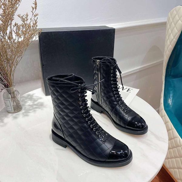 

2020 luxury new fashion black real leather ankle boots women ladies lace up martin boots zip women three style size 35-41