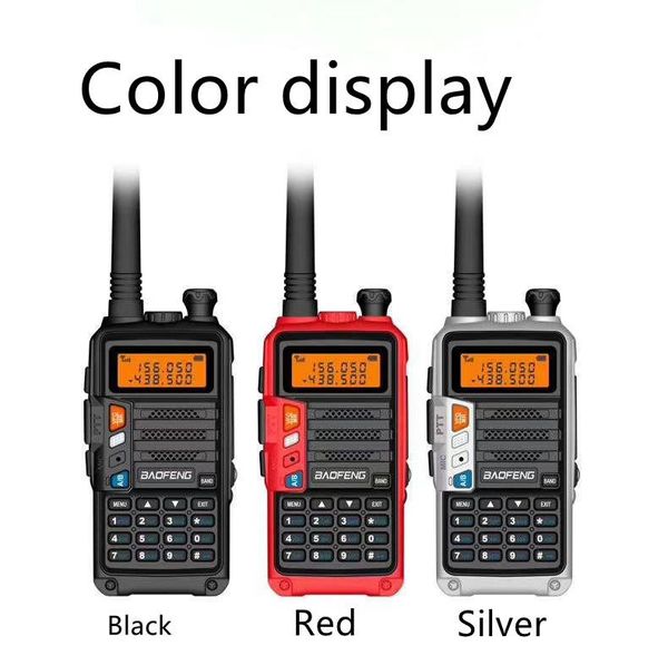 

walkie talkie factory original baofeng bf-860plus8w tri-band10w powerful 2xantenna vhf uhf 136-174 400-480mzh 10km long range ham portable r