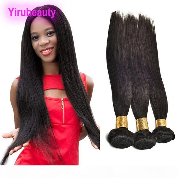 

malaysian unprocessed human hair 3 bundles straight hair wefts 8-30inch natural color silky straight yirubeauty hair weaves, Black