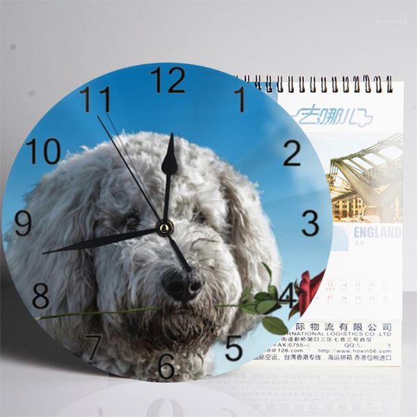 

wall clocks 25cm dogs decor numeral digital dial mute silent fashion kitchen home decor1