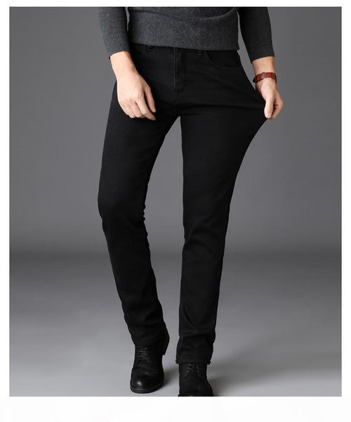 

brands jeans trousers men clothes 2018 new black elasticity skinny jeans business casual male denim slim pants classic style, Blue