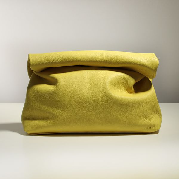 

candy color leather small group personality lazy casual curling hand layer cowhide lunch female soft bag c0121