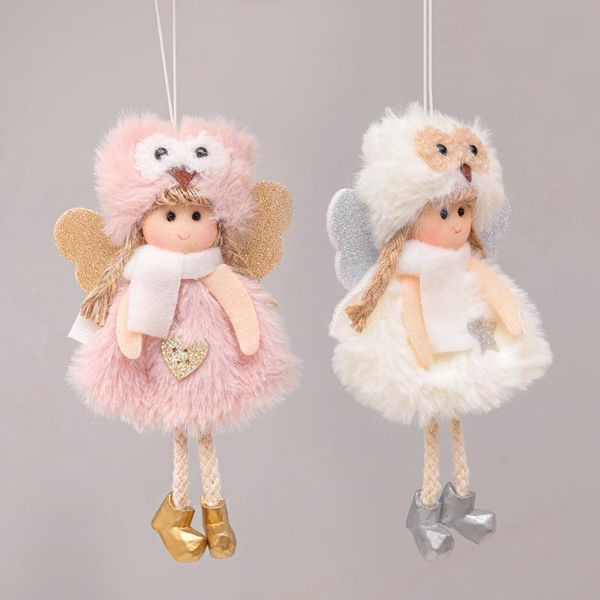 

new bags oranment plush angel girl pendants children cute doll gift christmas tree pendant accessories, Black