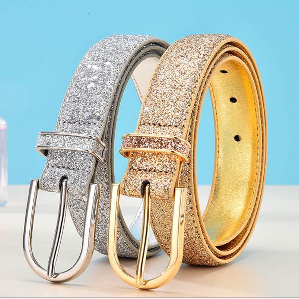

2021 new golden female decoration sier pu leather ladies belt 6o4j, Black;brown