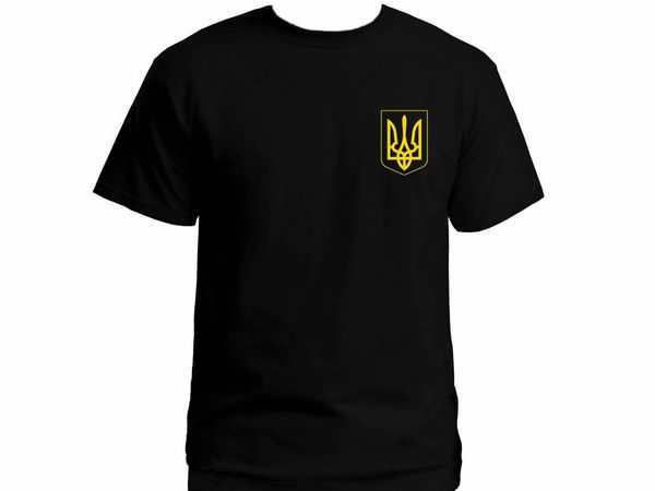 

2019 ukrainian flag ukraine patriot sign tryzub black 100% cotton new t shirt us xxl sport hooded sweatshirt hoodie