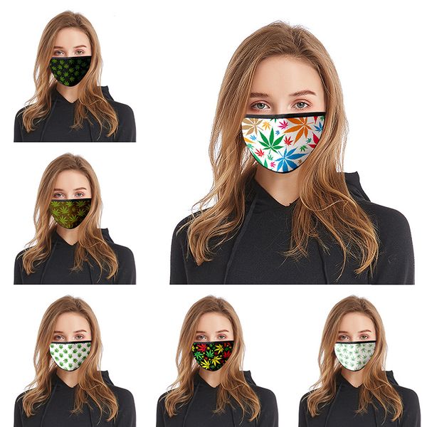 

leaf 3d printing designer face mask cotton reusable face masks out door sport riding masks cotton designer mask dhb267