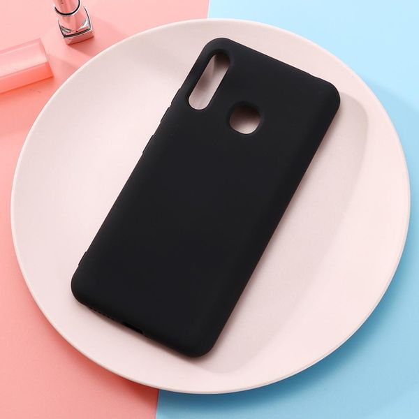 

for galaxy a70e solid color liquid silicone dropproof full coverage protective case