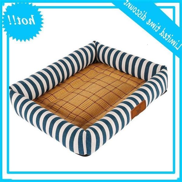 

all season dog bed soft fleece puppy cat house with blanket bone pillow nest summer cooling rattan mat 7 colors pet products