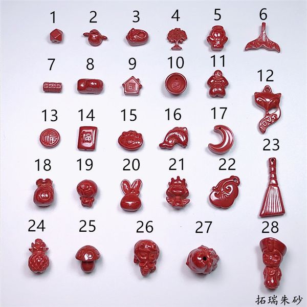 

high content raw cinnabar accessories diy cinnabar accessories, Silver