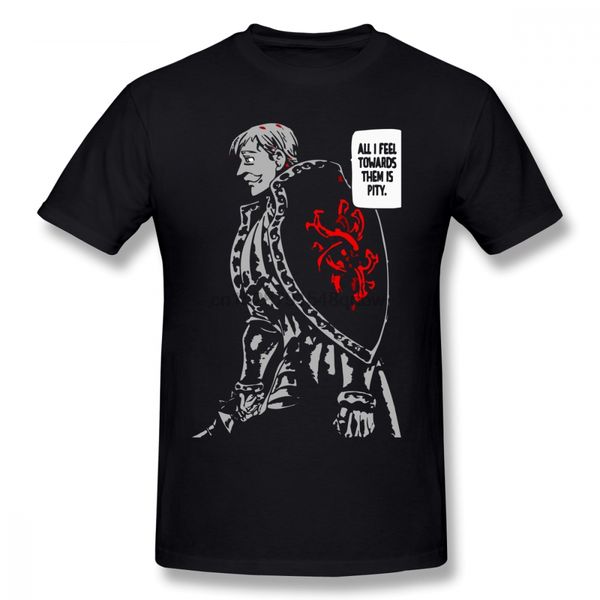 

повседневный escanor семь смертных грехов тенниска партии одежды для мужчин хлопок плюс размер коротким рукавом мужские рубашки спорта с кап