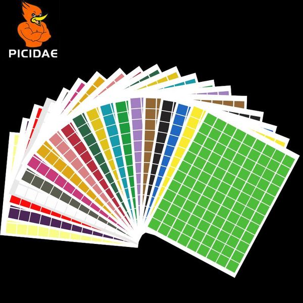 

waterproof square label sticker write self-sticking printer paper laser blank mark inner cut fixed asset office classification