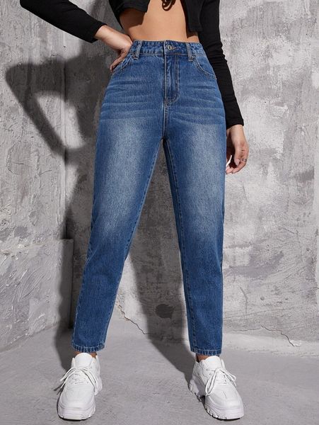 

zipper fly tapered jeans y4ao#, Blue