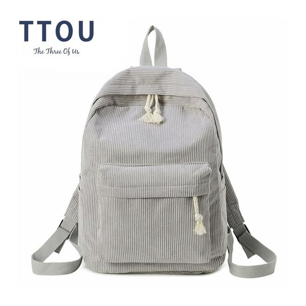 

опрятный стиль мягкие ткани рюкзак женский вельвет школа дизайна сумка для девочек-подростков полосатой рюкзак женщин дорожная сумка качеств