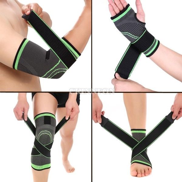 

ankle support dhl 100pcs compression sleeve wrist/elbow/knee/ankle brace strap protector pads bandage running basketball, Blue;black